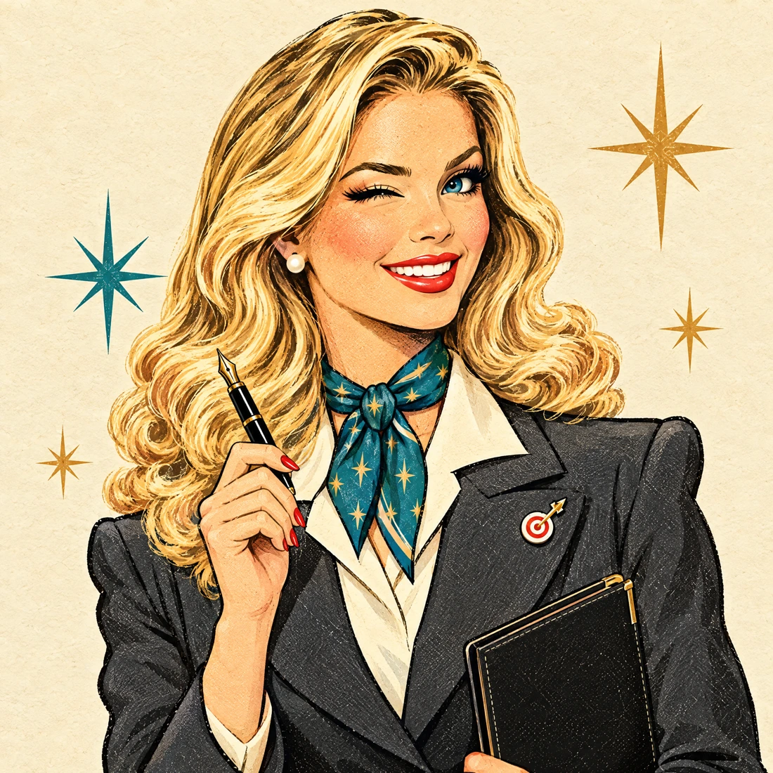 Ashley’s illustrated business portrait.