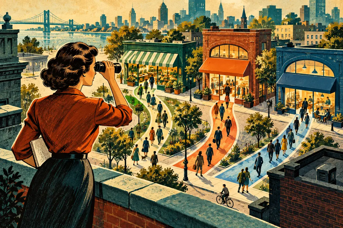 A researcher studies the different paths bringing visitors to competing businesses.