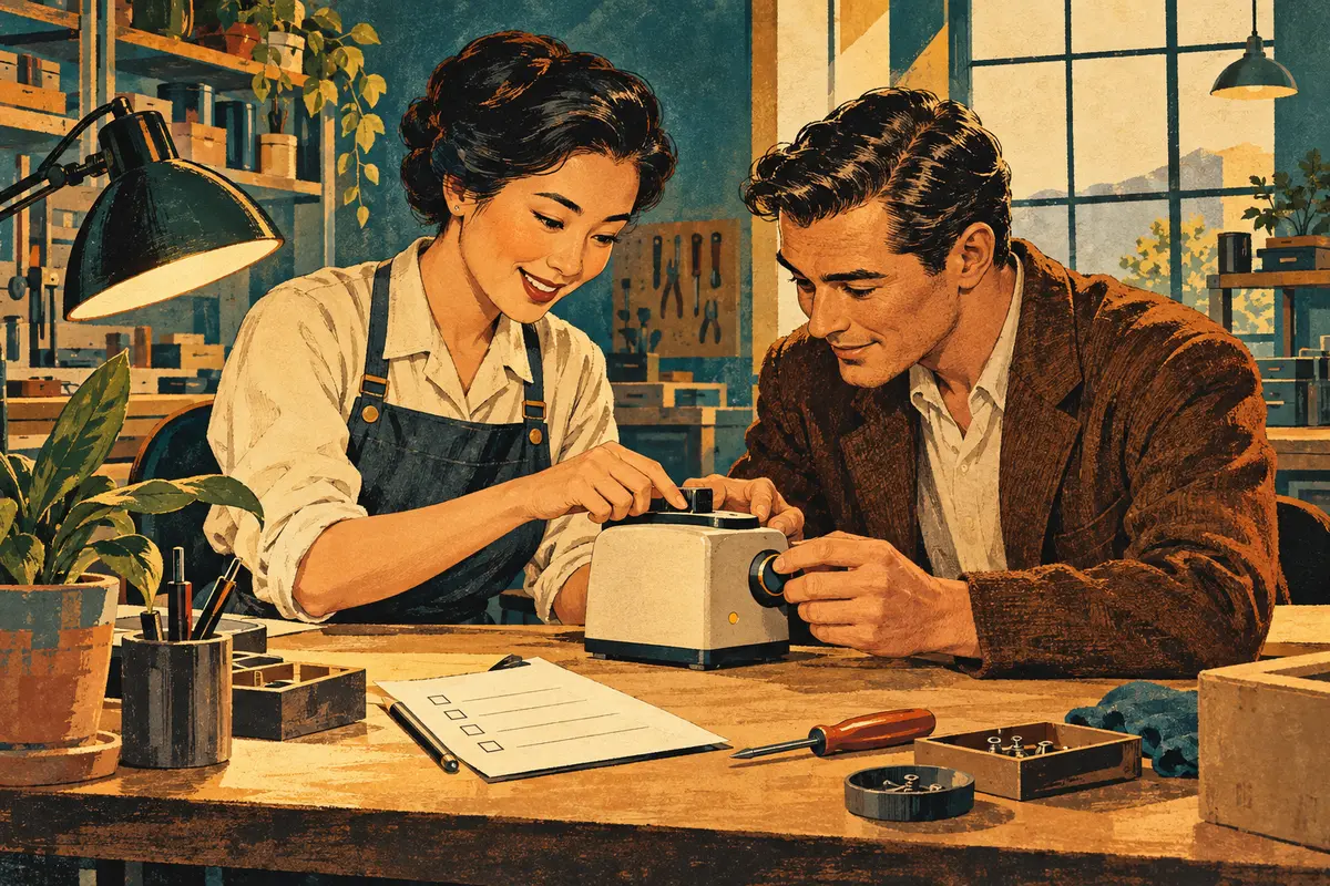 A product maker helps a first customer complete a useful task.